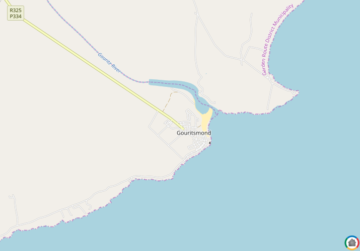 Map location of Gouritz (Gouritsmond)